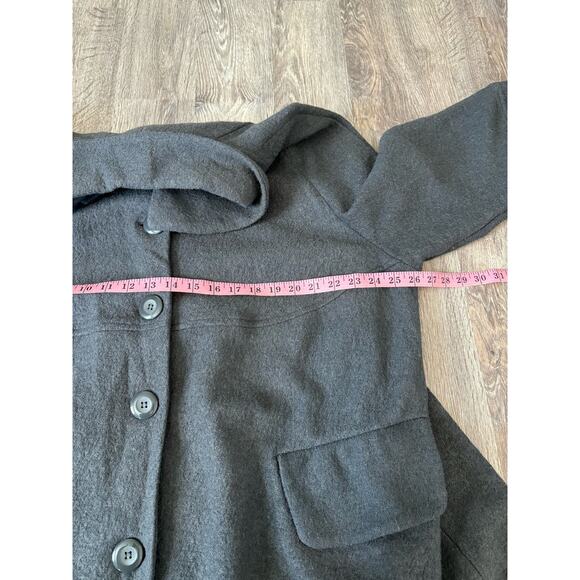 Sandro Women Gray Wool Jacket Coat 2x - Picture 6 of 7